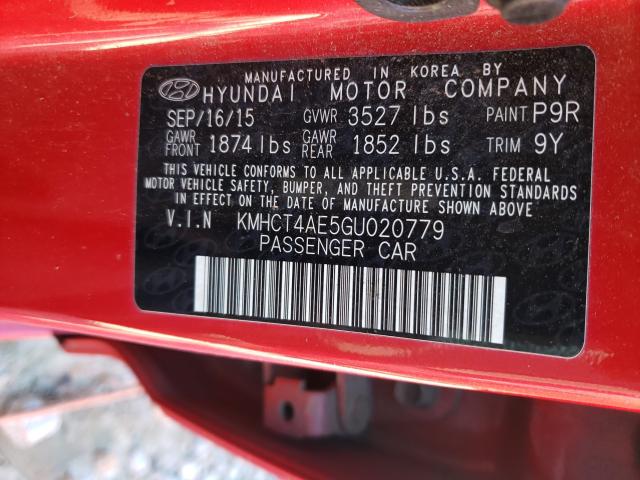 Photo 9 VIN: KMHCT4AE5GU020779 - HYUNDAI ACCENT SE 