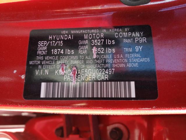 Photo 11 VIN: KMHCT4AE5GU022497 - HYUNDAI ACCENT SE 