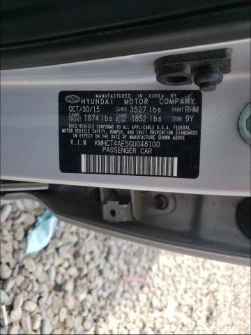 Photo 9 VIN: KMHCT4AE5GU048100 - HYUNDAI ACCENT SE 