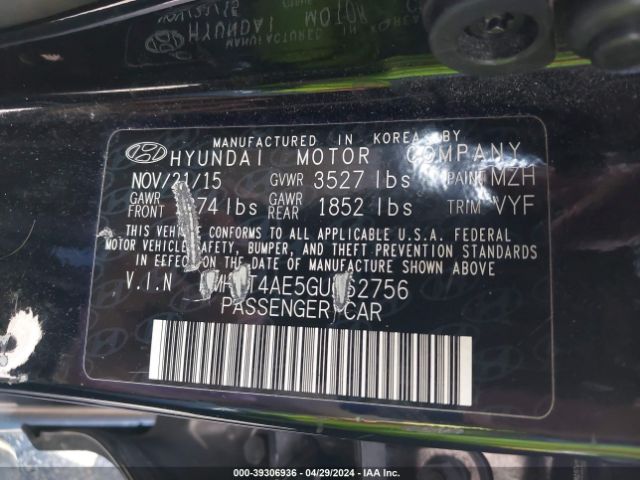 Photo 8 VIN: KMHCT4AE5GU062756 - HYUNDAI ACCENT 