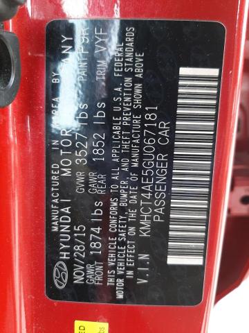 Photo 11 VIN: KMHCT4AE5GU067181 - HYUNDAI ACCENT SE 