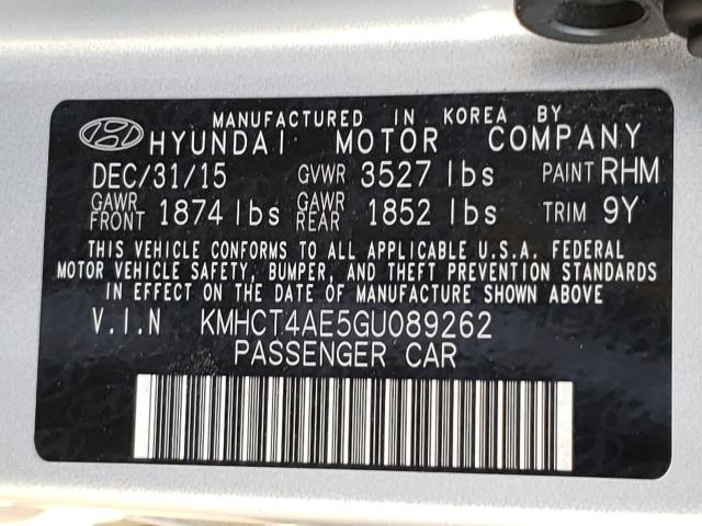 Photo 9 VIN: KMHCT4AE5GU089262 - HYUNDAI ACCENT SE 