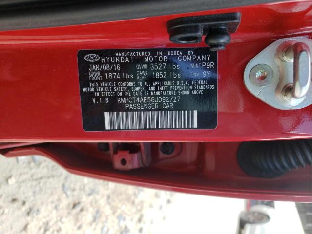 Photo 9 VIN: KMHCT4AE5GU092727 - HYUNDAI ACCENT SE 