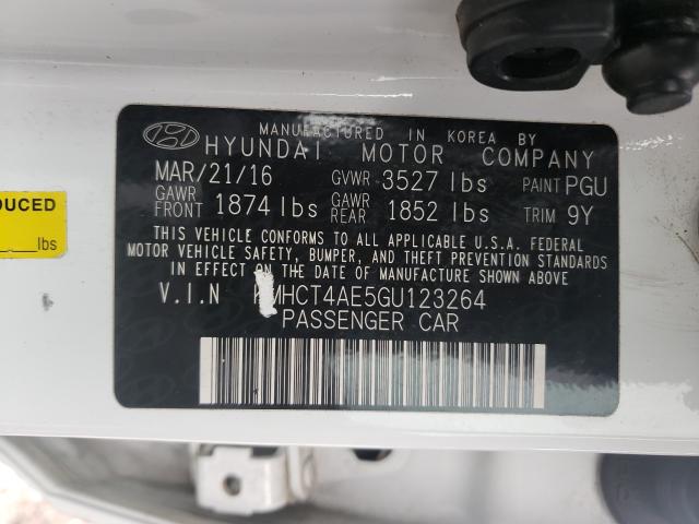 Photo 9 VIN: KMHCT4AE5GU123264 - HYUNDAI ACCENT SE 