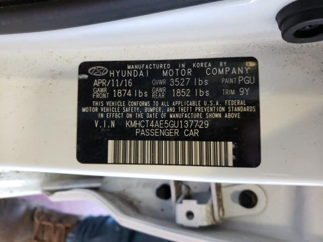 Photo 9 VIN: KMHCT4AE5GU137729 - HYUNDAI ACCENT SE 