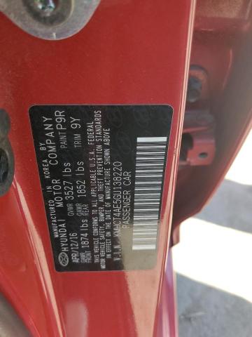 Photo 11 VIN: KMHCT4AE5GU138220 - HYUNDAI ACCENT SE 