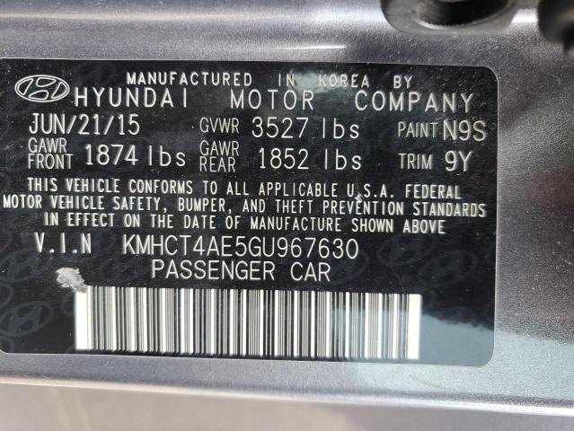 Photo 11 VIN: KMHCT4AE5GU967630 - HYUNDAI ACCENT 