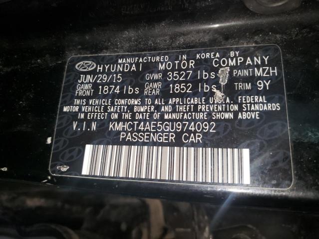 Photo 9 VIN: KMHCT4AE5GU974092 - HYUNDAI ACCENT SE 