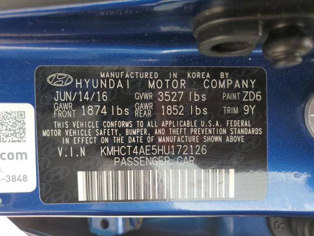 Photo 11 VIN: KMHCT4AE5HU172126 - HYUNDAI ACCENT 