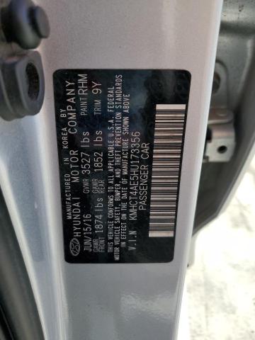 Photo 12 VIN: KMHCT4AE5HU173356 - HYUNDAI ACCENT SE 