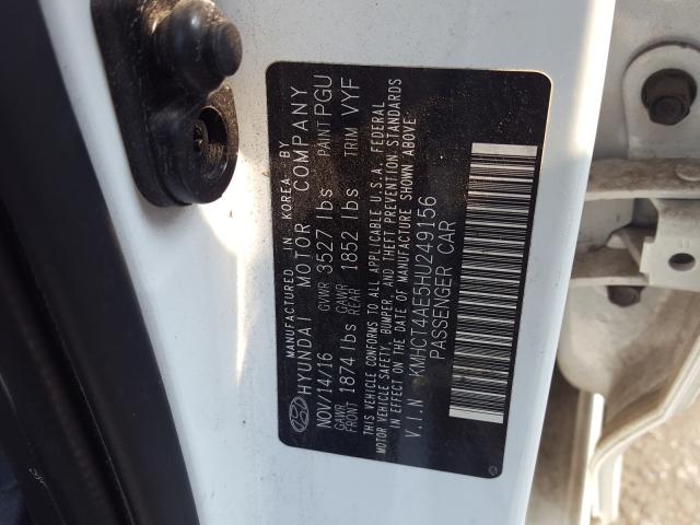 Photo 9 VIN: KMHCT4AE5HU249156 - HYUNDAI ACCENT SE 