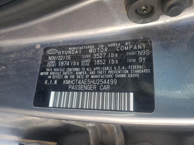 Photo 9 VIN: KMHCT4AE5HU254499 - HYUNDAI ACCENT SE 