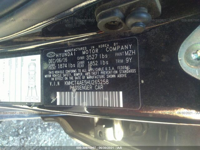 Photo 8 VIN: KMHCT4AE5HU265258 - HYUNDAI ACCENT 