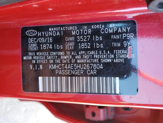 Photo 11 VIN: KMHCT4AE5HU267804 - HYUNDAI ACCENT SE 