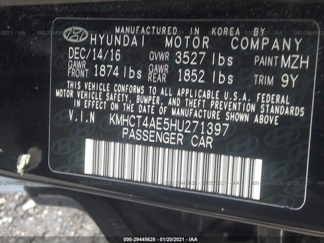 Photo 8 VIN: KMHCT4AE5HU271397 - HYUNDAI ACCENT 