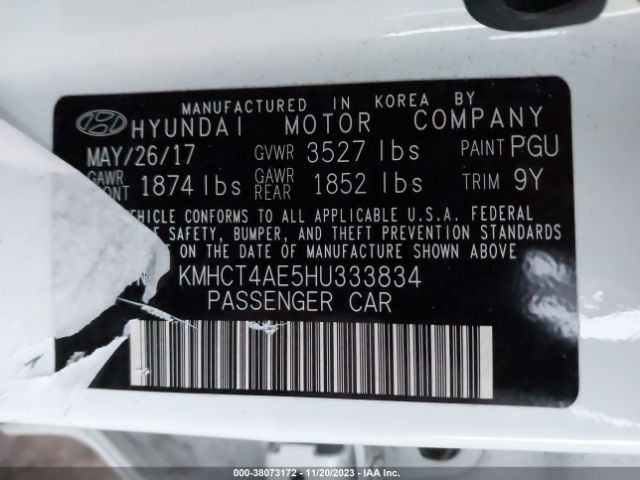 Photo 8 VIN: KMHCT4AE5HU333834 - HYUNDAI ACCENT 