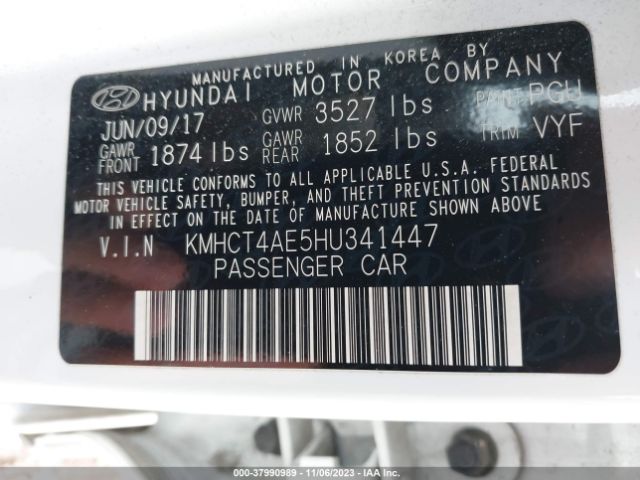 Photo 8 VIN: KMHCT4AE5HU341447 - HYUNDAI ACCENT 