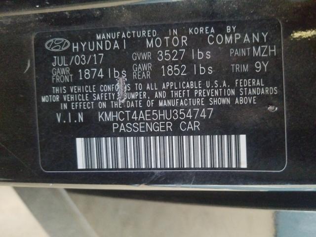 Photo 9 VIN: KMHCT4AE5HU354747 - HYUNDAI ACCENT SE 