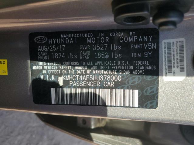 Photo 11 VIN: KMHCT4AE5HU378000 - HYUNDAI ACCENT SE 