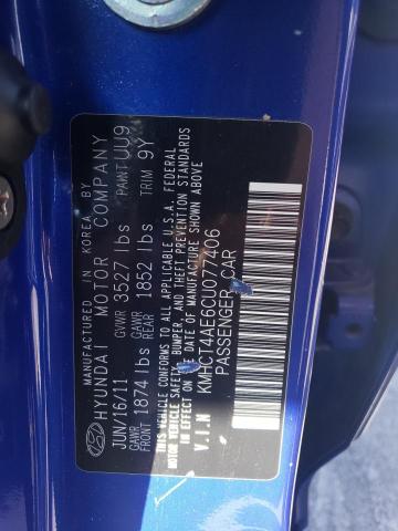 Photo 11 VIN: KMHCT4AE6CU077406 - HYUNDAI ACCENT GLS 