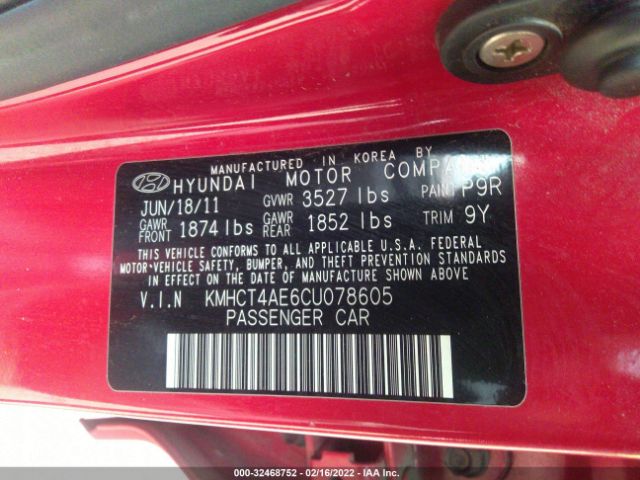 Photo 8 VIN: KMHCT4AE6CU078605 - HYUNDAI ACCENT 