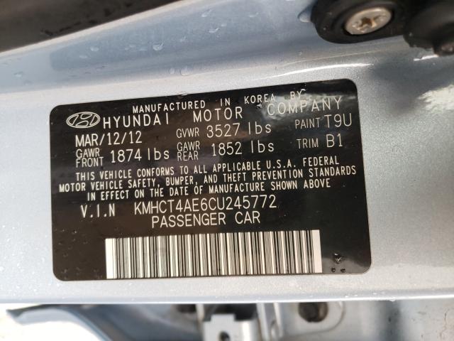 Photo 9 VIN: KMHCT4AE6CU245772 - HYUNDAI ACCENT GLS 