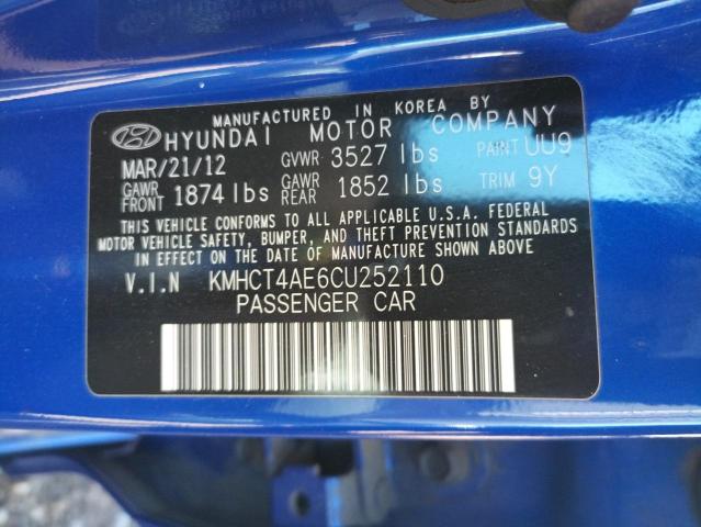 Photo 9 VIN: KMHCT4AE6CU252110 - HYUNDAI ACCENT GLS 