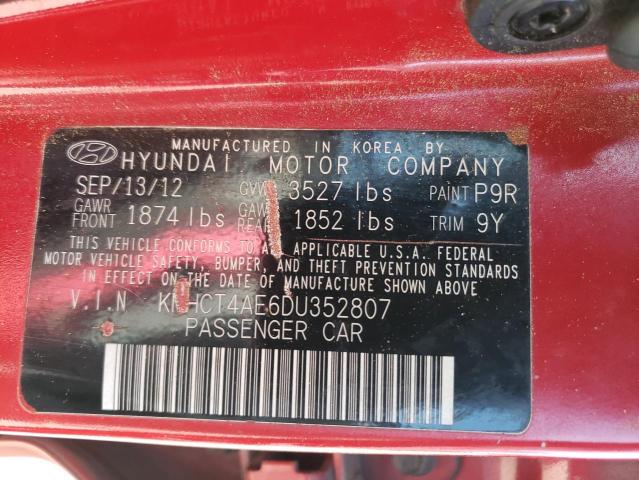 Photo 11 VIN: KMHCT4AE6DU352807 - HYUNDAI ACCENT 