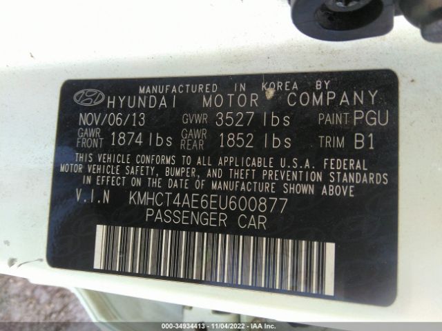 Photo 8 VIN: KMHCT4AE6EU600877 - HYUNDAI ACCENT 