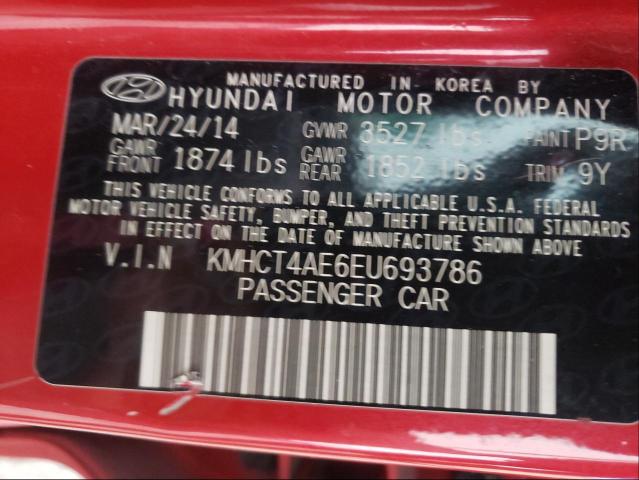 Photo 9 VIN: KMHCT4AE6EU693786 - HYUNDAI ACCENT GLS 