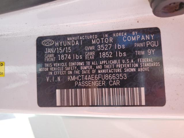 Photo 12 VIN: KMHCT4AE6FU866353 - HYUNDAI ACCENT 