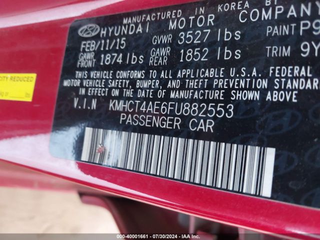 Photo 8 VIN: KMHCT4AE6FU882553 - HYUNDAI ACCENT 