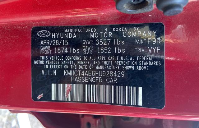 Photo 9 VIN: KMHCT4AE6FU928429 - HYUNDAI ACCENT 