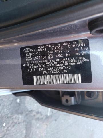 Photo 9 VIN: KMHCT4AE6GU007443 - HYUNDAI ACCENT SE 