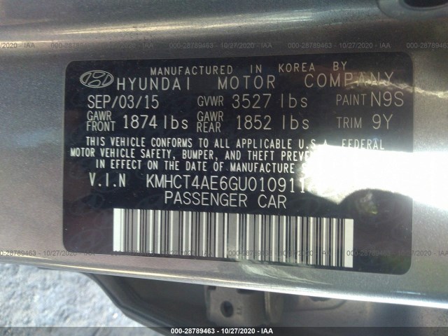 Photo 8 VIN: KMHCT4AE6GU010911 - HYUNDAI ACCENT 