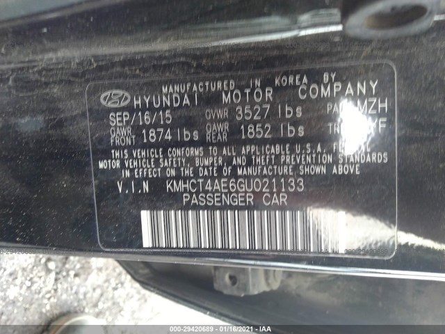 Photo 8 VIN: KMHCT4AE6GU021133 - HYUNDAI ACCENT 