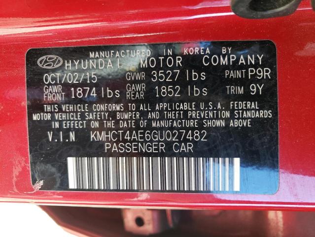 Photo 12 VIN: KMHCT4AE6GU027482 - HYUNDAI ACCENT 