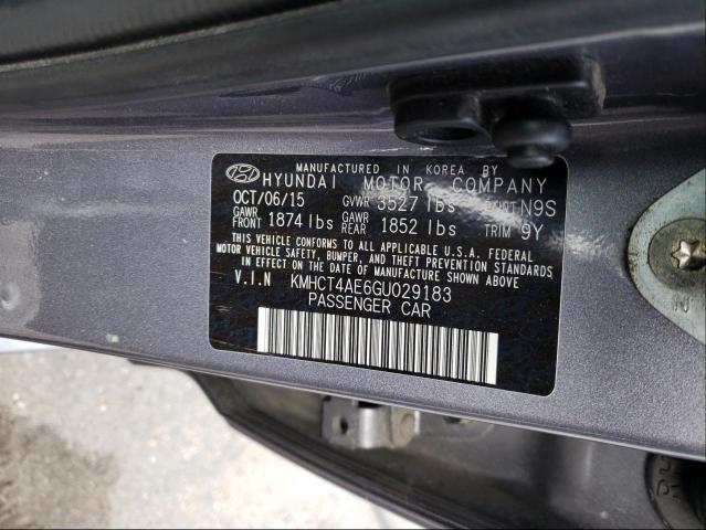 Photo 9 VIN: KMHCT4AE6GU029183 - HYUNDAI ACCENT SE 