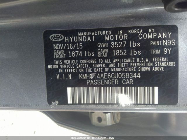 Photo 8 VIN: KMHCT4AE6GU058344 - HYUNDAI ACCENT 