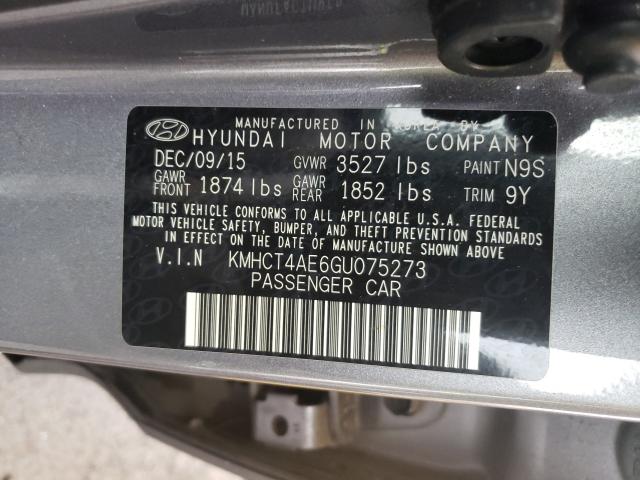 Photo 9 VIN: KMHCT4AE6GU075273 - HYUNDAI ACCENT SE 