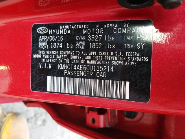 Photo 9 VIN: KMHCT4AE6GU135214 - HYUNDAI ACCENT SE 