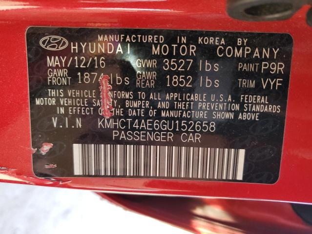 Photo 9 VIN: KMHCT4AE6GU152658 - HYUNDAI ACCENT SE 