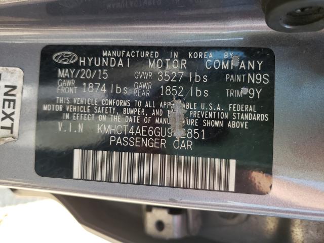 Photo 9 VIN: KMHCT4AE6GU942851 - HYUNDAI ACCENT SE 