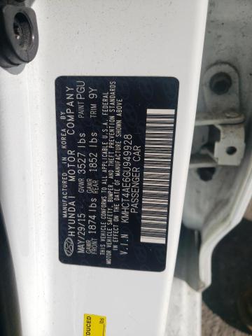 Photo 11 VIN: KMHCT4AE6GU949928 - HYUNDAI ACCENT 