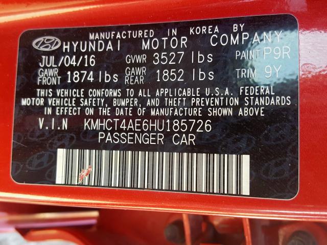 Photo 9 VIN: KMHCT4AE6HU185726 - HYUNDAI ACCENT SE 