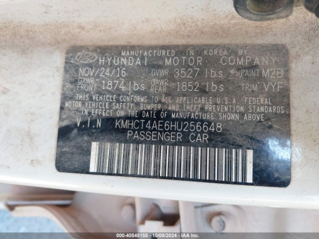 Photo 8 VIN: KMHCT4AE6HU256648 - HYUNDAI ACCENT 