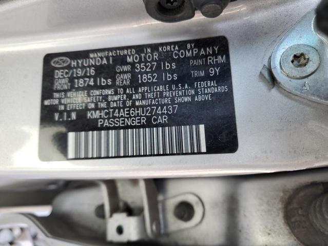 Photo 12 VIN: KMHCT4AE6HU274437 - HYUNDAI ACCENT SE 