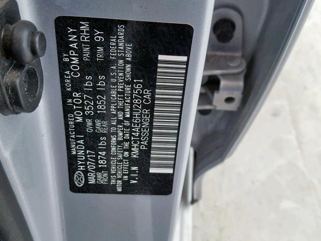 Photo 9 VIN: KMHCT4AE6HU287561 - HYUNDAI ACCENT SE 