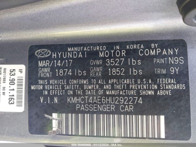 Photo 8 VIN: KMHCT4AE6HU292274 - HYUNDAI ACCENT 