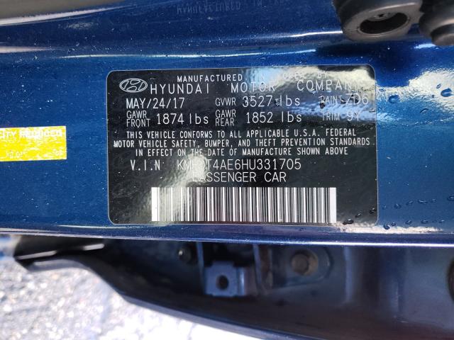 Photo 9 VIN: KMHCT4AE6HU331705 - HYUNDAI ACCENT SE 